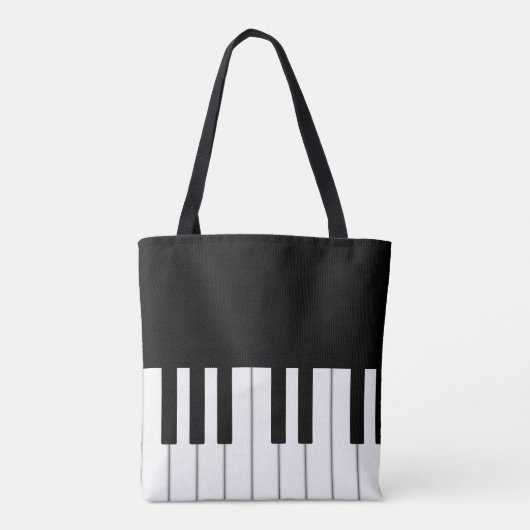 Classic piano-toetsenbord - Aangepaste muziek Tote Bag (Achterkant)