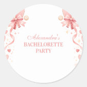 Classic Pickleball Garden Bachelorette Party Ronde Sticker (Voorkant)