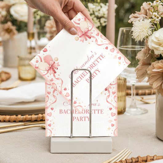 Classic Pickleball Garden Bachelorette Party Servet