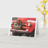 CLASSIC PICKUP TRUCK CHRISTMAS KAART (Gele Bloem)