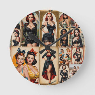Classic Pin-up Girls Collectie Design Ronde Klok