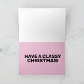 CLASSIC PINK 1950's AUTO CADDY CHRISTMAS CARD Feestdagen Kaart (Binnen)