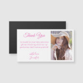 Classic Pink Bedankt afstuderen Fotomagneet (Voorkant / Achterkant)