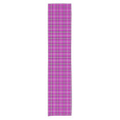 Classic Pink Black White Plaid Table Runner Korte Tafelloper (Voorkant)