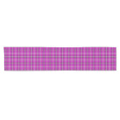 Classic Pink Black White Plaid Table Runner Korte Tafelloper (Horizontaal)