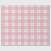 Classic Pink & Blue Preppy Plaid PatWrapping Paper Cadeaupapier (Vlak)