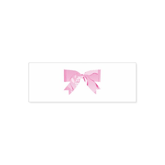 Classic Pink Bow Design Zelfinktende Stempel (Design)