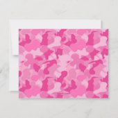 Classic Pink Camo Elegant Afstuderen Uitnodiging (Achterkant)