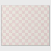 Classic Pink & Cream Diagonal Check Wrapping Paper Cadeaupapier (Vlak)