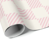 Classic Pink & Cream Diagonal Check Wrapping Paper Cadeaupapier (Rol Hoek)