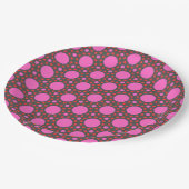 Classic Pink Design Valentijnsdag Papieren Bordje (Gekanteld)