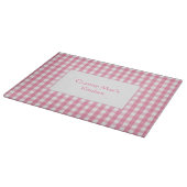 Classic Pink Gingham Check Patroon Snijplank (Hoek)