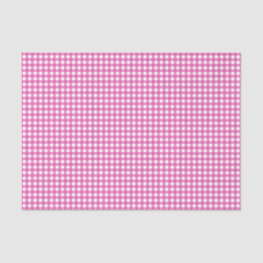 Classic Pink Gingham Tissuepapier (Voorkant)