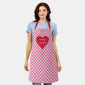 Classic Pink Hearts Apron Valentine I Love You Gif Schort (Gedragen)