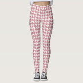 Classic Pink Houndstooth Pattern-Leggings Leggings (Voorkant)