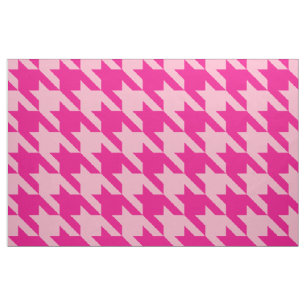 Classic Pink Houndstooth Stof