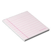 Classic Pink Legal 5.5 x 6 met naam Notitieblok (Schuin)