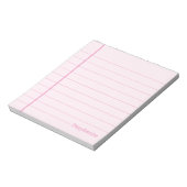 Classic Pink Legal 5.5 x 6 met naam Notitieblok (Linkerzijde)