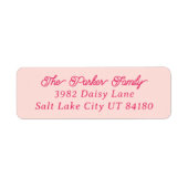 Classic Pink On Pink Retouradres Etiket (Voorkant)