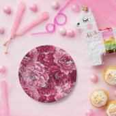 Classic Pink Pioenenclusters Bloemenpapier Borden Papieren Bordje (Feest)