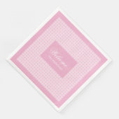 Classic Pink Plaid Napkins Personalized Touch Servet (Hoek)