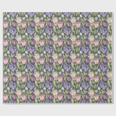 Classic Pink, Purple, Whute Tulips Cadeaupapier (Vlak)