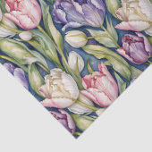 Classic Pink, Purple, Whute Tulips Tissuepapier (Detail)