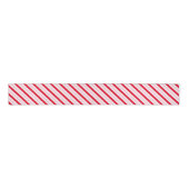 Classic Pink Red Stripes Christmas Grosgrain Lint (Voorkant)