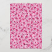 Classic Pink Roses 18th Birthday Debut Rose Gold Folie Uitnodiging (Achterkant)