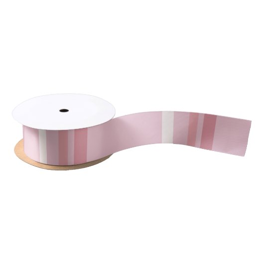 Classic Pink Stripe Satijnen Lint (Spoel)