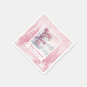 Classic Pinkmas Cozy Winter Forest Kids Gift Xmas Servet (Hoek)