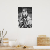 Classic Pinup Classic Motorcycle Poster (Keuken)