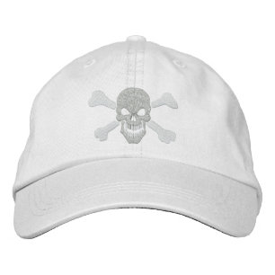 Classic Pirate Crossbones Skull in White Pet