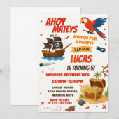 Classic Pirate verjaardagsuitnodiging Kaart (Voorkant / Achterkant)