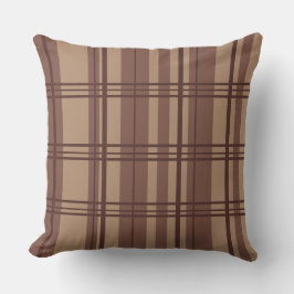 Classic Plaid Brown Shades Throw Pillow Kussen