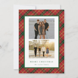 Classic Plaid Christmas Kaart 2-Foto's