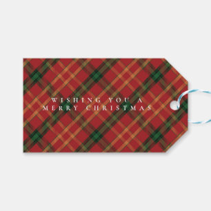 Classic Plaid Christmas naar/van cadeau Label Cadeaulabel