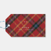 Classic Plaid Christmas naar/van cadeau Label Cadeaulabel (Achterkant Horizontaal)