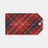 Classic Plaid Christmas naar/van cadeau Label Cadeaulabel (Voorkant (Horizontaal))