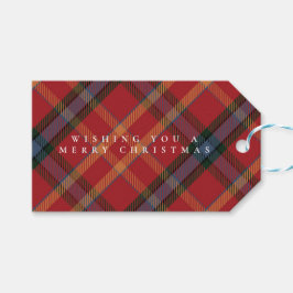Classic Plaid Christmas naar/van cadeau Label Cadeaulabel