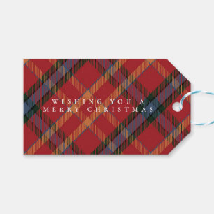 Classic Plaid Christmas naar/van cadeau Label Cadeaulabel