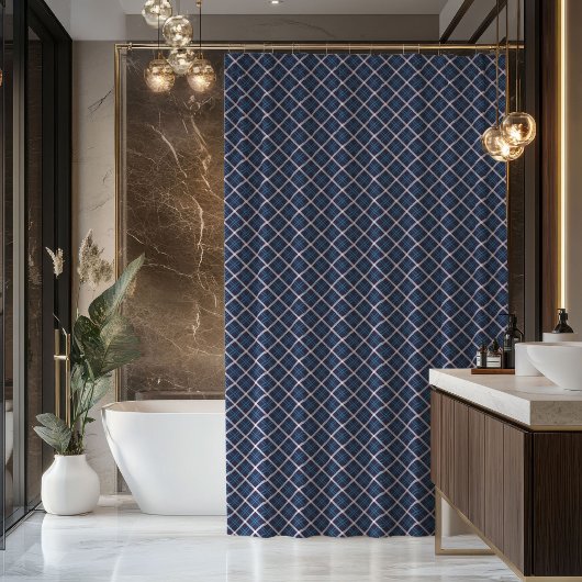 Classic Plaid Curtain Gift for the Modern Man Douchegordijn