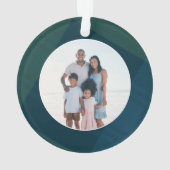 Classic plaid elegant initiaal foto Kerst Ornament (achterkant)