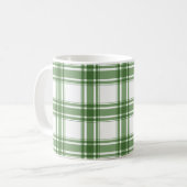Classic Plaid Groene Keramische Mok (Voorkant links)