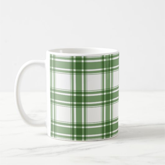 Classic Plaid Groene Keramische Mok (Links)