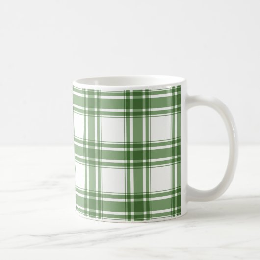 Classic Plaid Groene Keramische Mok (Rechts)