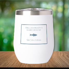 Classic  Plaid Lake House Blauwe Vis