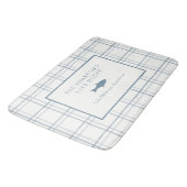 Classic Plaid Lake House Blauwe Vis Badmat (Gekanteld)