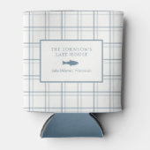 Classic  Plaid Lake House Blauwe Vis Blikjeskoeler (Voorkant)