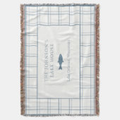 Classic  Plaid Lake House Blauwe Vis Deken (Voorkant Verticaal)